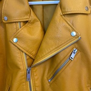 Mustard Biker Jacket
